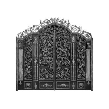 Gilded forged gates. B.