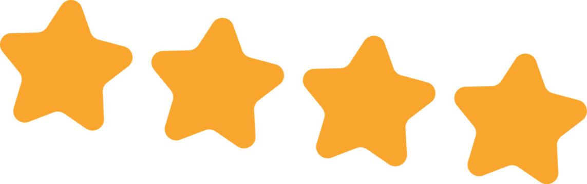 Star Rating Row Cartoon Style