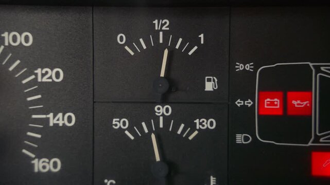 Car fuel needle going up