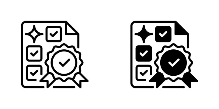 Standard Compliance Vector Line Icon for Law and Regulation