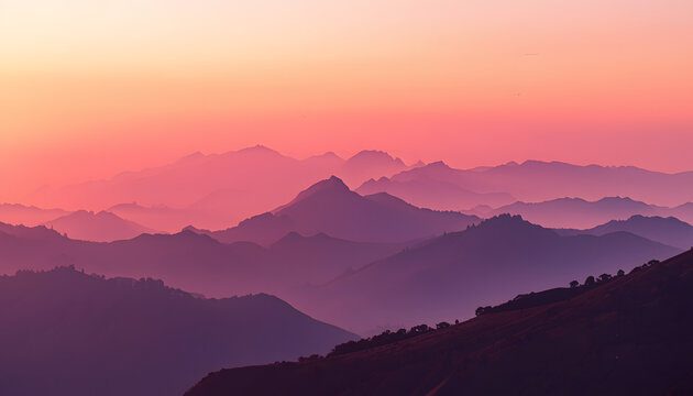 Fog Depth Minimal Landscape Background
