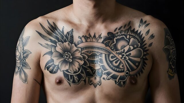 Man with big tattoo