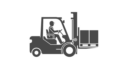 Forklift Operator Driving Industrial Forklift Truck. © Acuba