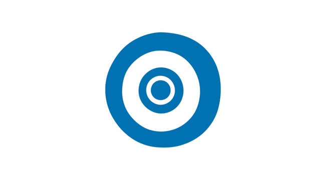 Blue Target Icon with Concentric Circles.