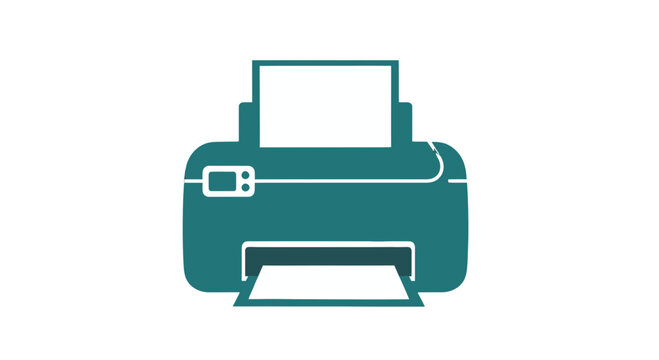 Simple Illustration of a Printer Device.
