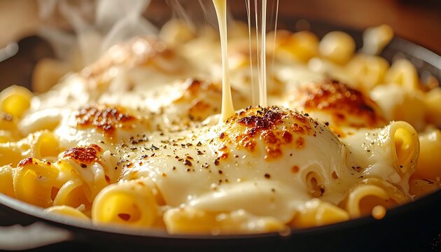 Molten Mozza Close Up Pasta Dish with Sprinkled Herbs