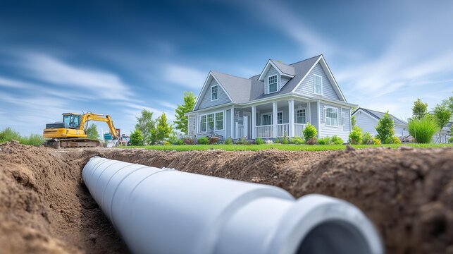 Underground Pipe Installation for New Home