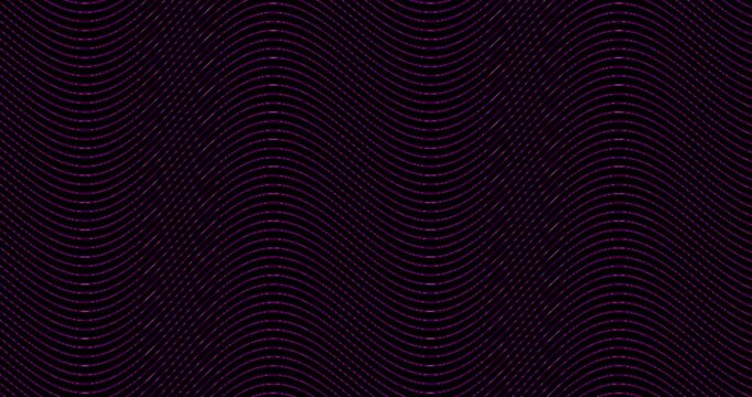 The video showcases an abstract, dynamic background composed of smooth, undulating golden-yellow lines against a deep black backdrop. The luminous waves flow gracefully across the frame, creating a se