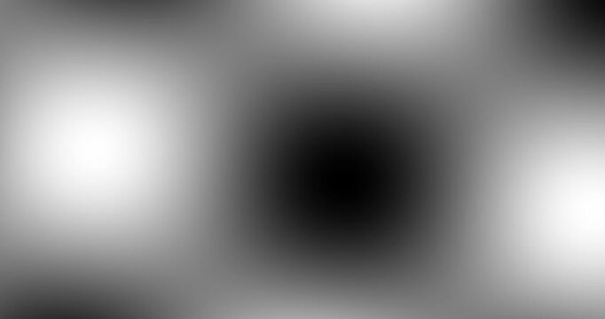 This abstract motion background features a continuously evolving grayscale gradient, smoothly transitioning between delicate shades of white, various grays, and deep black. The fluid movement of light