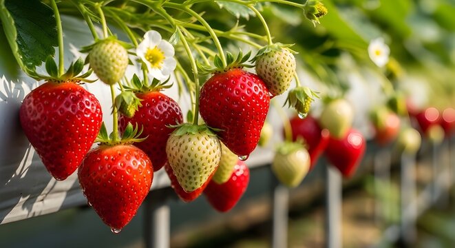 Buah, buah strawberry, strawberry, strawberries in the garden