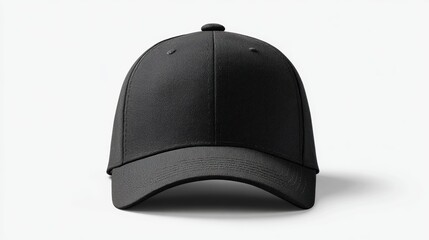 Fototapeta premium cap mockup front view, isolated cutout, object with shadow on transparent background, hat is a baseball cap, hat, cap, fashion, baseball, isolated, cloth, blank, sport, visor