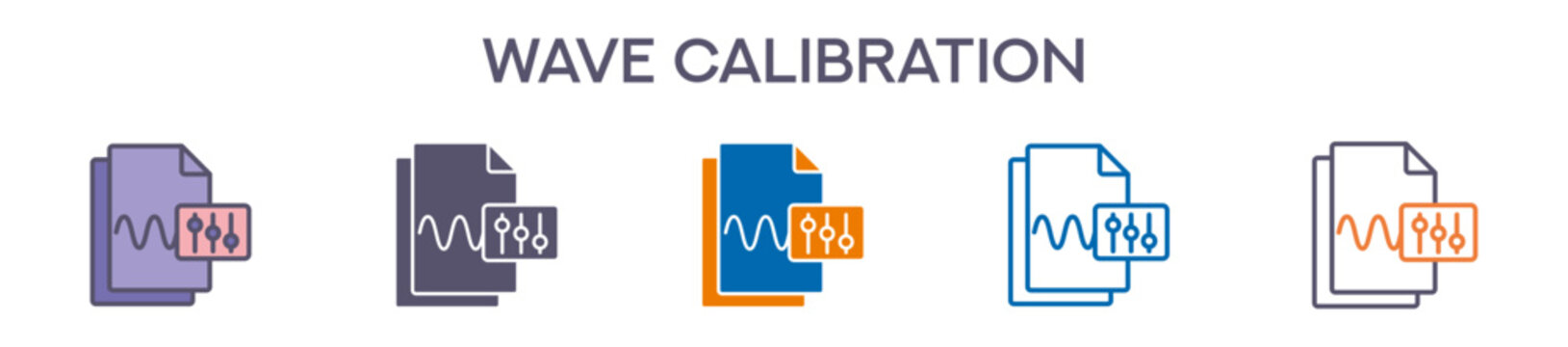 Move Calibration Element For Design Graphic - Multi Styles. Vector Illustration Of Two Colored And Black. Multiple Icons Designs Can Be Used For Mobile, Ui, Web 