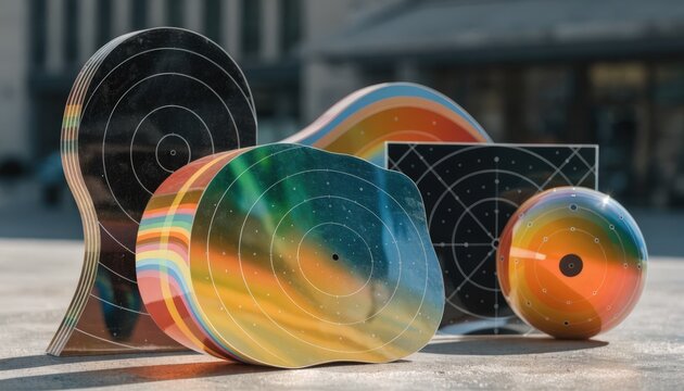 Medium shot capturing registration marks on laminated surfaces demonstrating detailed alignment control in decorative finishes.