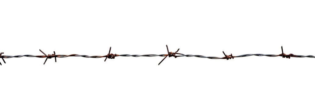 barbed wire isolated on transparent background