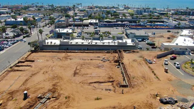 Aerial View of Mixed-Use Construction at Coast Highway and Oceanside Boulevard