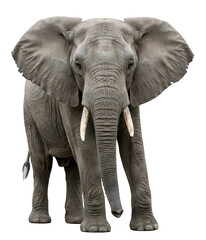 Fototapeta premium Majestic African Elephant PNG Cutout: Isolated Elephant on Transparent Background for Design and Illustration - Stock Photo