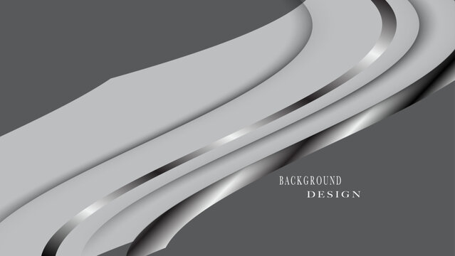 Elegant silver modern banner geometric banner template