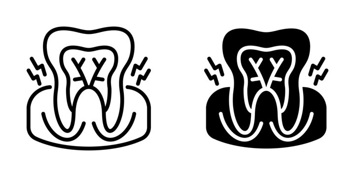 Gum disease icon, element icon for design branding, print, and digital media