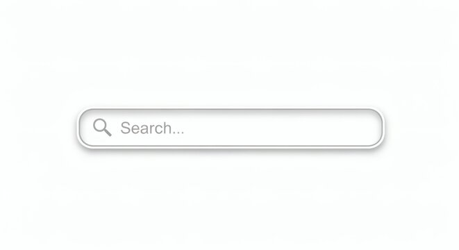 A simple search bar on a white background with a magnifying glass icon