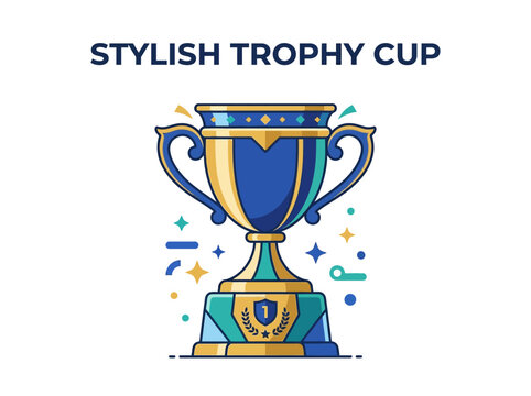 Iconic Award Trophy Cup with Detailed Embellishments, Celebrating Achievement and Victory