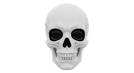 Obraz premium White 3D Skull with Black Eye Sockets