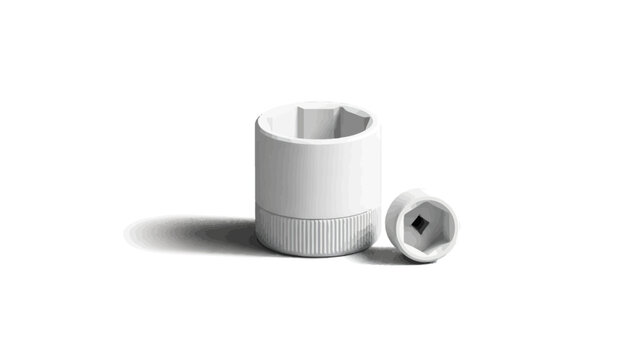 White plastic pipe connector fitting.