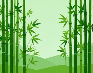 Naklejka premium 竹 イラスト
