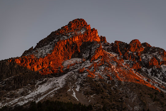 Nevado de Colima mountain peak in Mexico