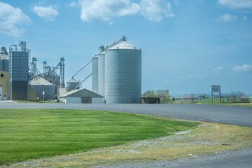 Industrial Grain Silos and Farm Infrastructure in Pennsylvania © Maxwell
