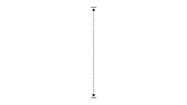 White vertical line measuring height animation, alpha channel- Abstract circuit 4k animation technology white background VIDEO