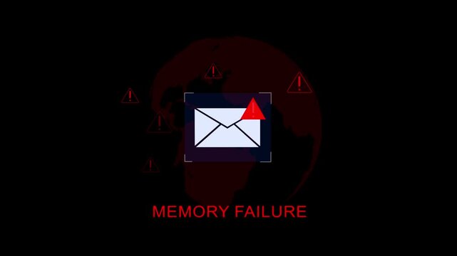4k stock | Text animation glitch artifact memory full screen retro error- Abstract circuit 4k animation technology background with world map rotating.