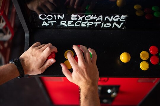 Retro arcade gaming experience.