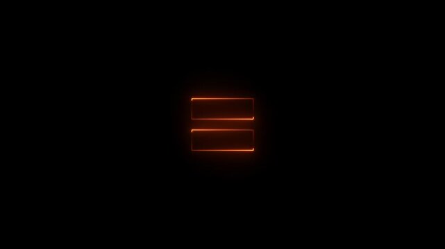 Equal neon sign appear in center on black background.