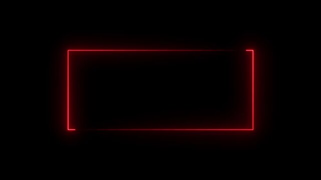 Rectangle frame icon animation. Bordar frame display box round shape retro screen photo frame rotation seamless footage line movement.