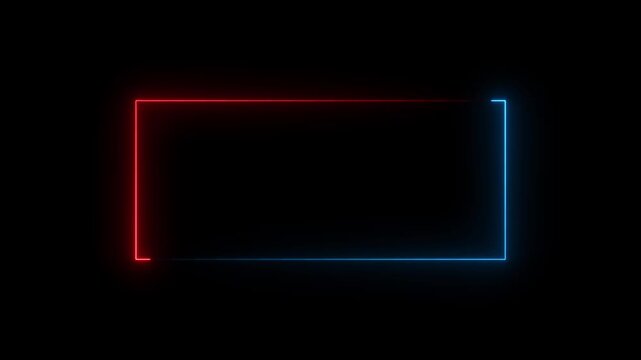 Rectangle frame icon animation. Bordar frame display box round shape retro screen photo frame rotation seamless footage line movement.