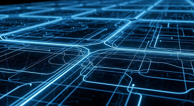 Futuristic Digital Network Technology Background 1.