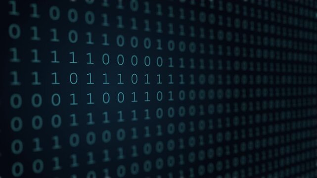 Complex Abstract Digital Binary Code Data Background