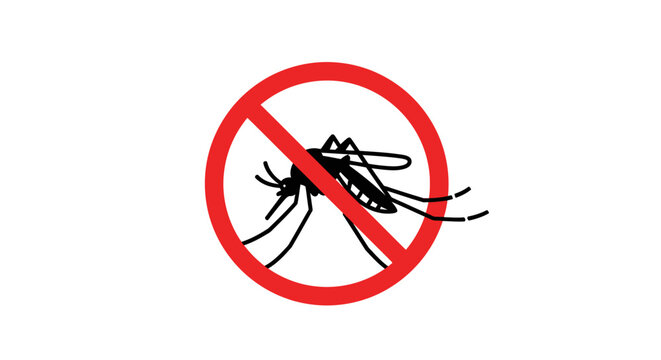 Mosquitoes forbidden sign, a clear indication of pest control and prevention against insect bites