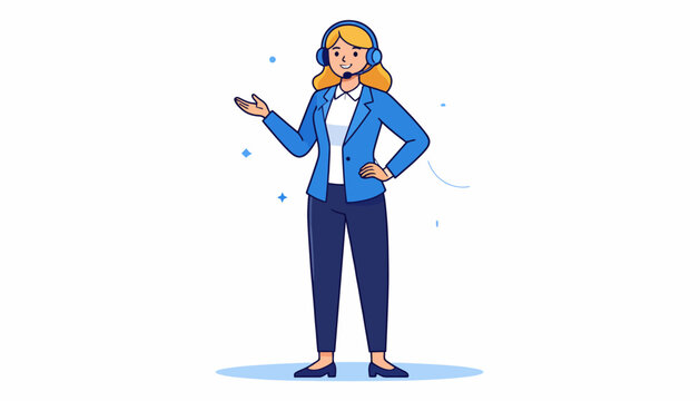 Friendly and professional female customer support representative offering expert assistance with a headset, ready to provide excellent service and solutions in a modern business environment