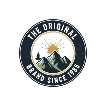 The Original Brand Since 1985 Mountain Emblem.