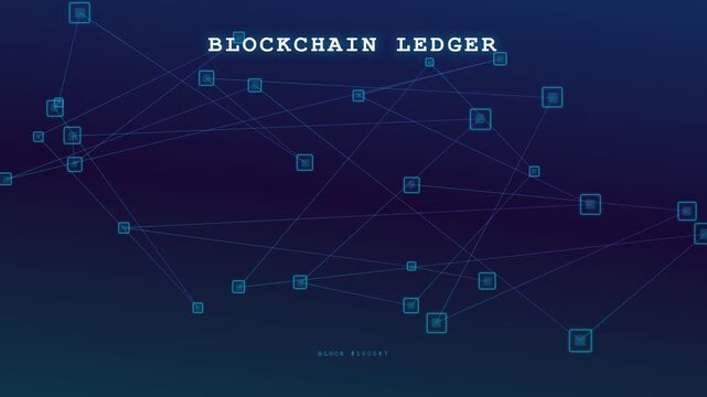 An intricate cinematic visualization of a blockchain finance ledger where luminous data nodes expand and intertwine across a deep indigo void representing secure decentralized global networks
