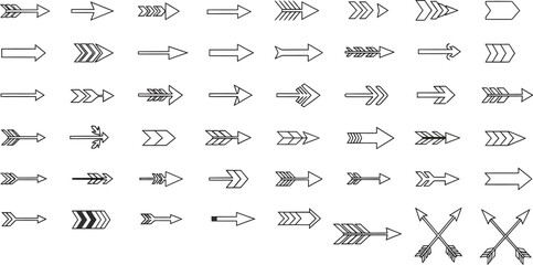 Obraz premium Mega Set of Minimalist Arrow Icons