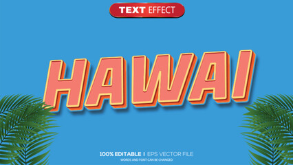 3D text effect hawai theme © Ardhy