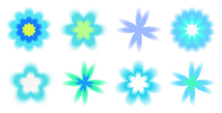 Vibrant abstract floral designs