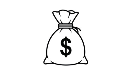 Money bag with dollar sign. © Barokah