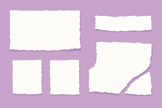 simple flat torn paper element