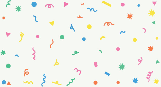 A colorful abstract pattern of various shapes (1)
