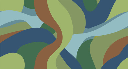 Naklejka premium A colorful abstract pattern of wavy lines and shapes