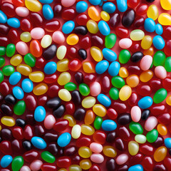 Obraz premium Assorted Jelly Beans Isolated on White Background