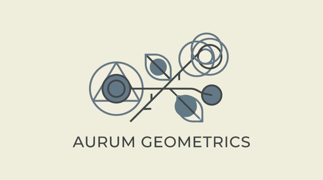 Aurum Geometrics geometric logo emblem.